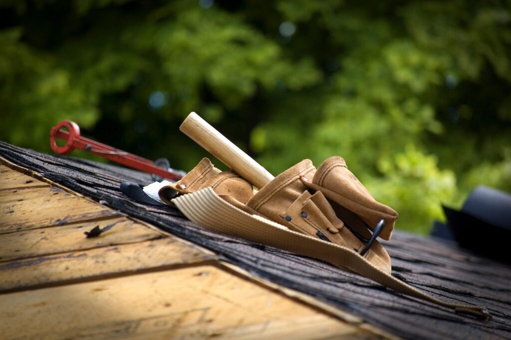 Tools on a roof