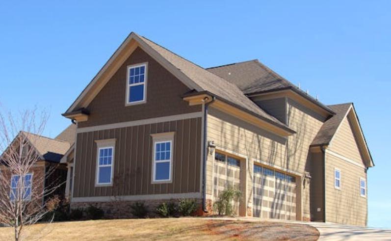 A house with a well-kept roof