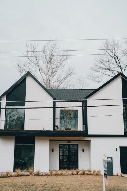 An image of a black and white home